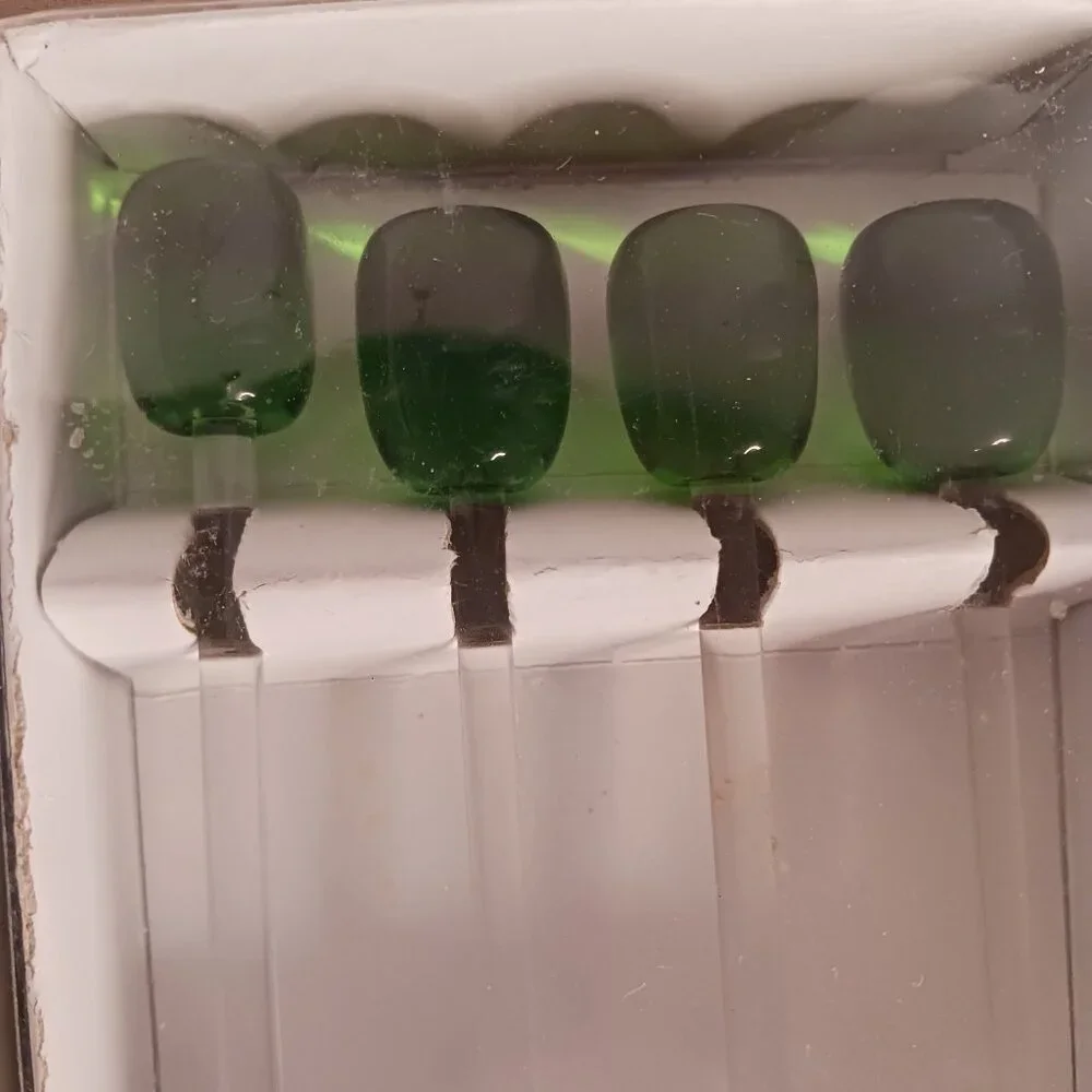 2 Sets of 4 Crate and Barrel Glass Stir Sticks